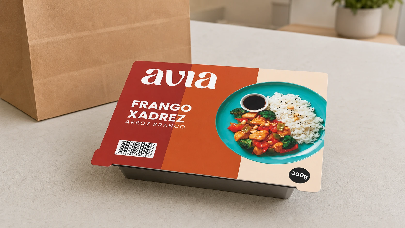 Embalagem Avia de Frango xadrez